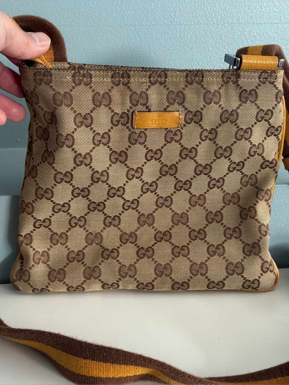 Gucci Brown Monogram Small Crossbody Bag